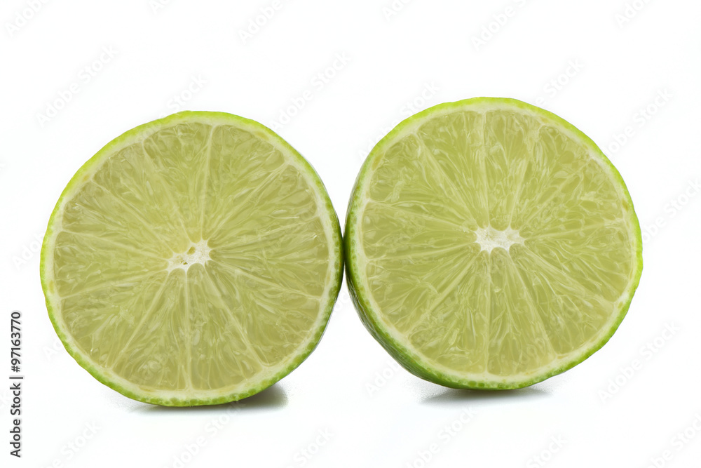 lime on white background lime on white background