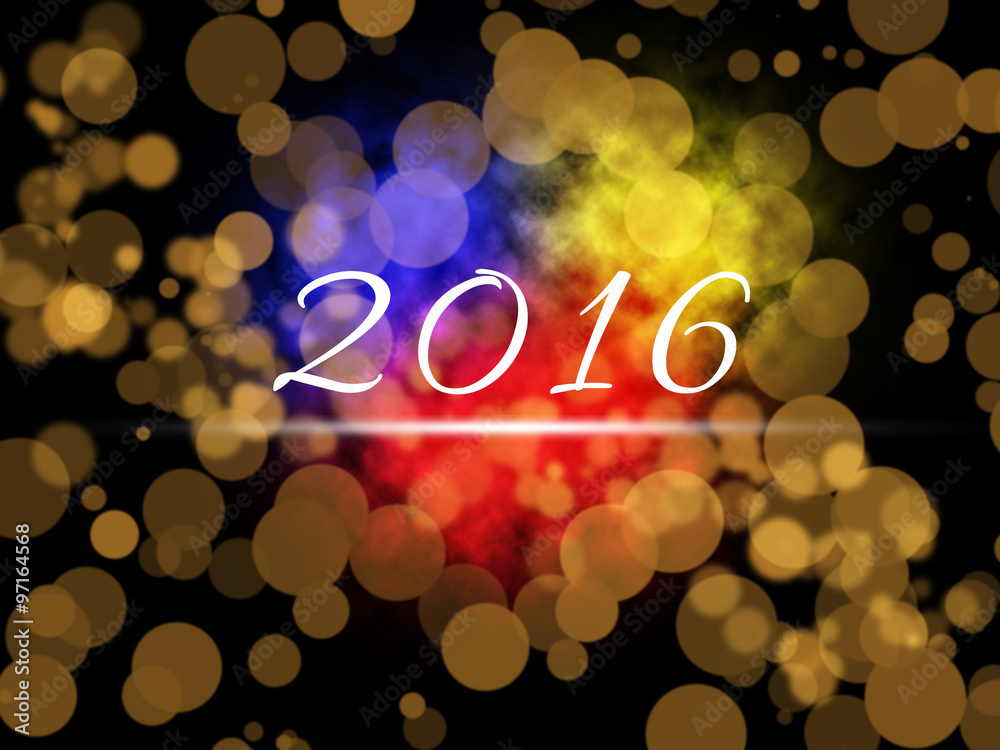 Year 2016 illustration design element Year 2016 illustration design element