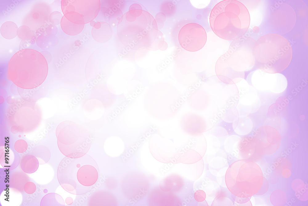 Abstract pink purple white bokeh blur background