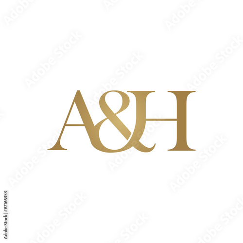 A&H Initial logo. Ampersand monogram logo