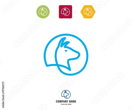 Luxurious Llama Head Logo and Icon