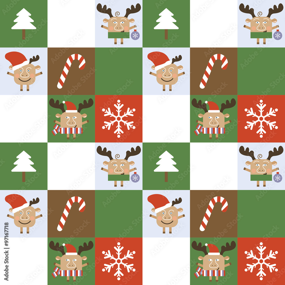 Christmas deer seamless