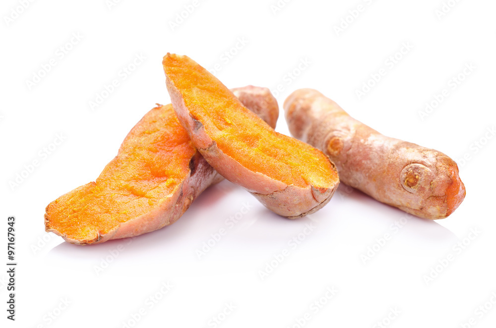 turmeric on white background turmeric on white background