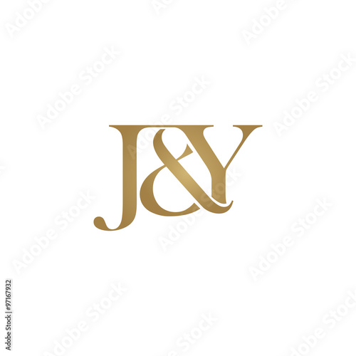 J&Y Initial logo. Ampersand monogram logo