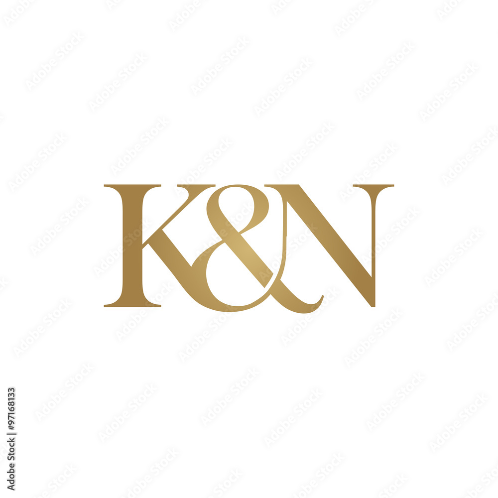 K&N Initial logo. Ampersand monogram logo Stock Vector | Adobe Stock