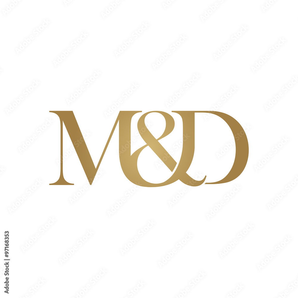 M&D Initial logo. Ampersand monogram logo Stock Vector