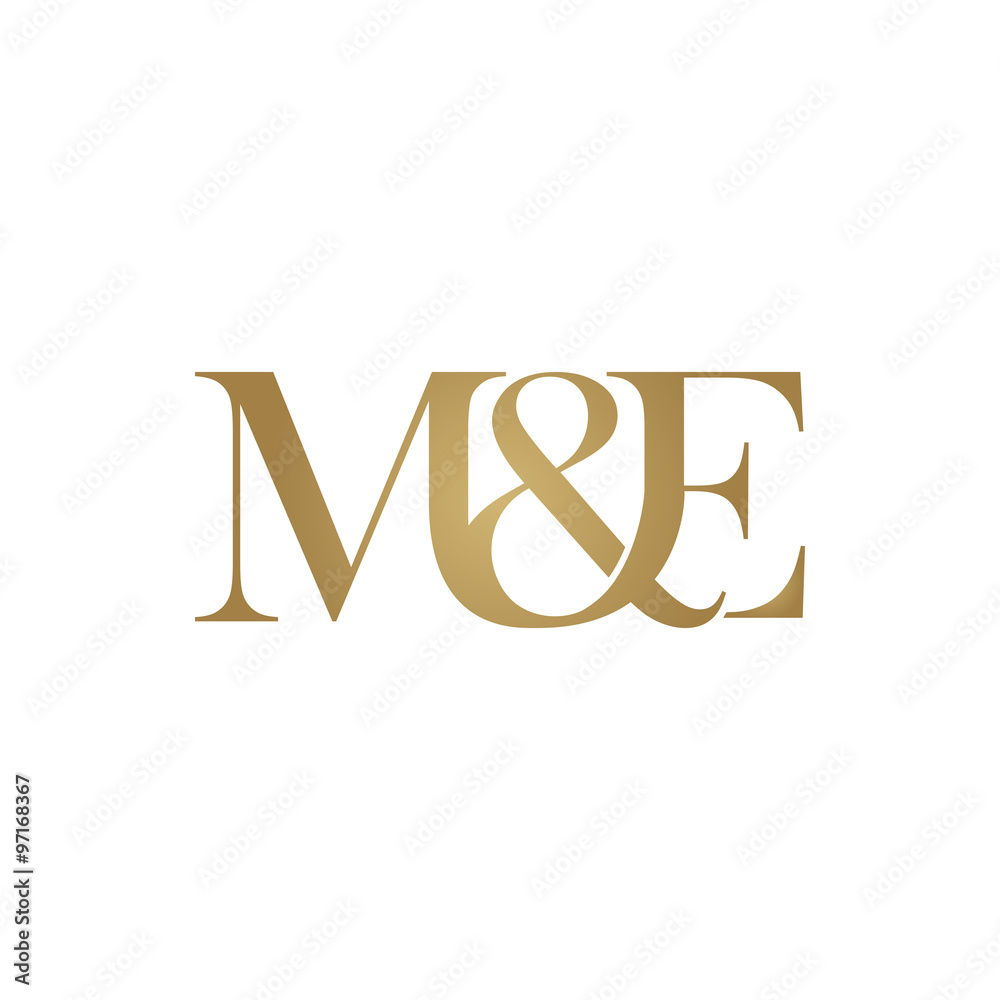 M&E Initial logo. Ampersand monogram logo M&E Initial logo. Ampersand monogram logo