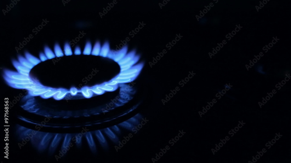 Blue Gas Flame, horizontal motion Blue Gas Flame, horizontal motion