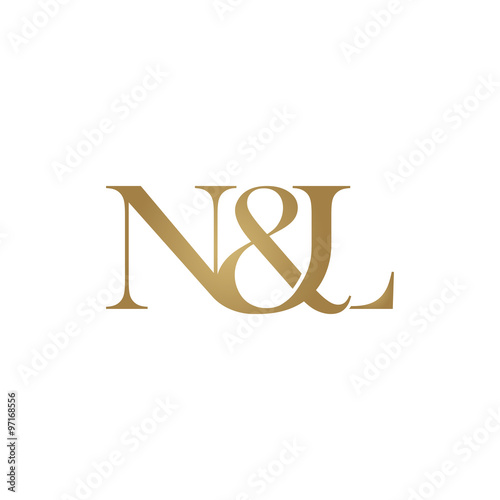 N&L Initial logo. Ampersand monogram logo