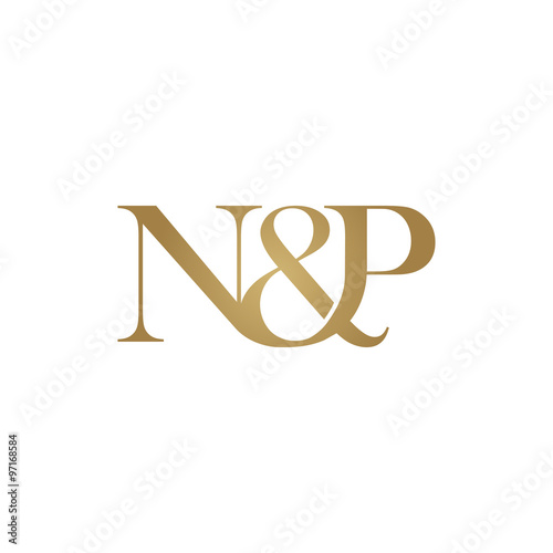 N&P Initial logo. Ampersand monogram logo