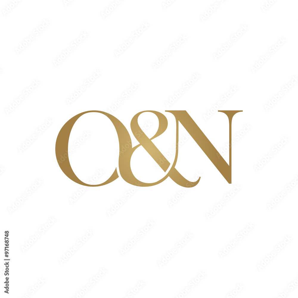 O&N Initial logo. Ampersand monogram logo Stock Vector