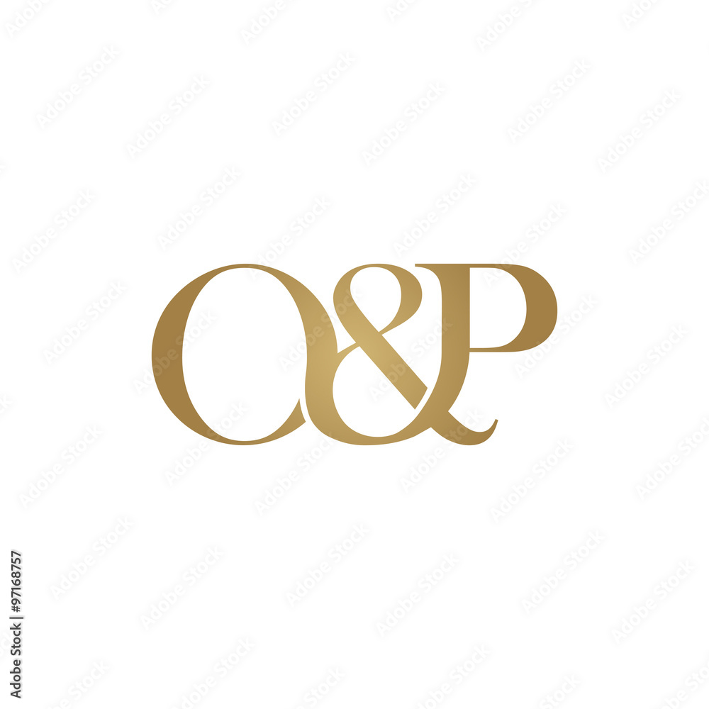 O&P Initial logo. Ampersand monogram logo O&P Initial logo. Ampersand monogram logo