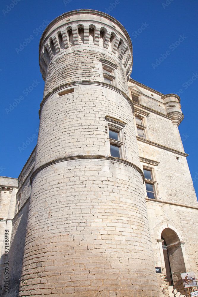 Castle with tower in Gordes, Provence, France