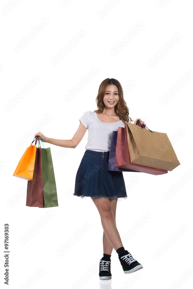  Asian woman shopping
