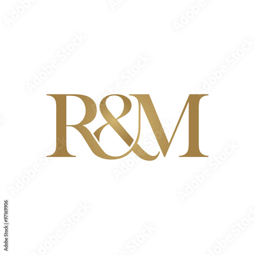 R&M Initial logo. Ampersand monogram logo