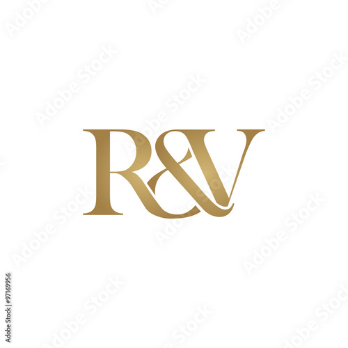 R&V Initial logo. Ampersand monogram logo