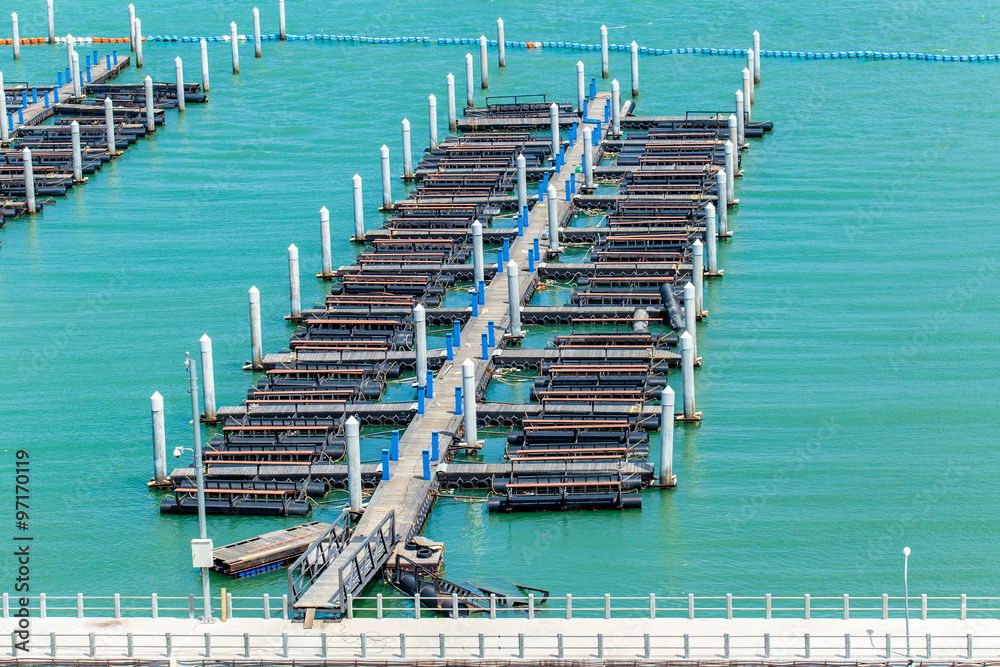 Naklejka premium pier or harbor of boat