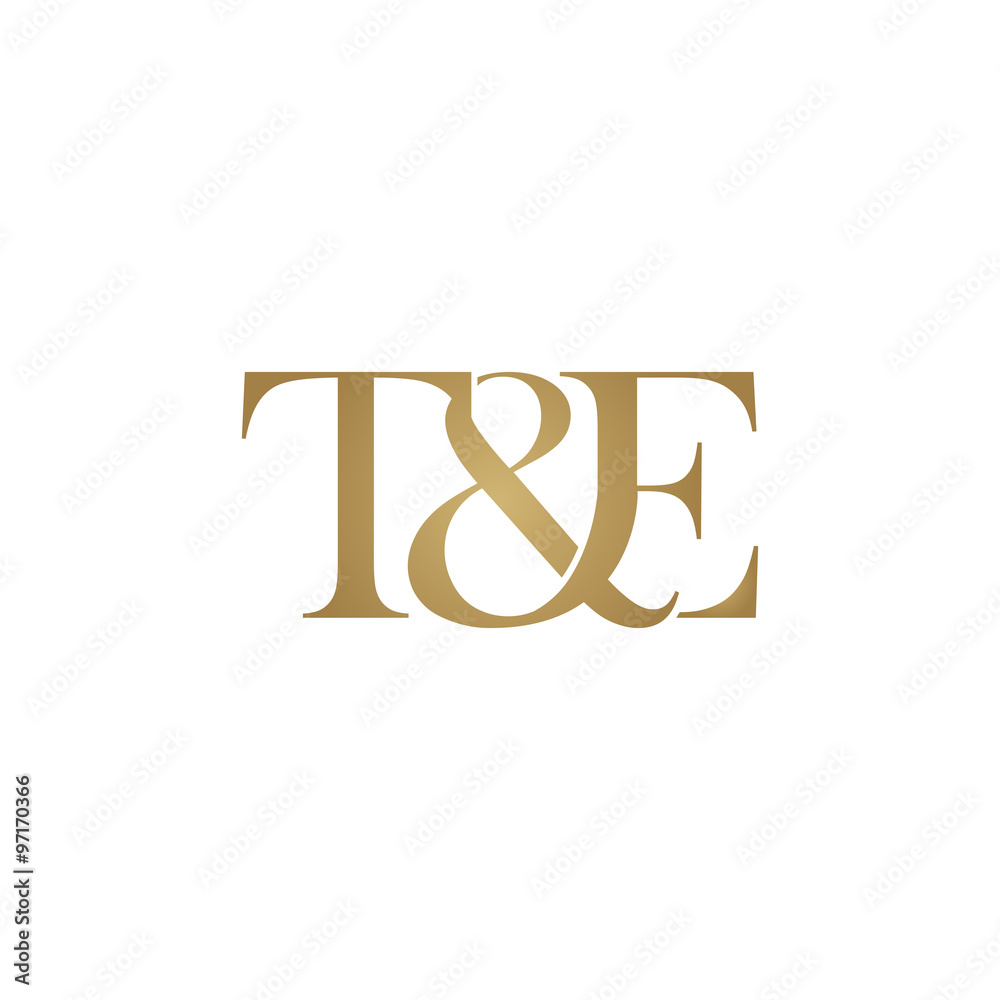 T&E Initial logo. Ampersand monogram logo T&E Initial logo. Ampersand monogram logo