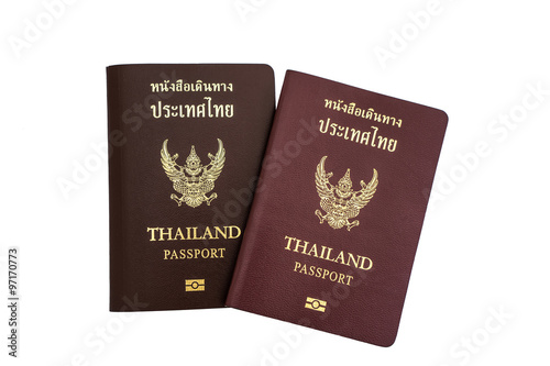 Thailand Passport Isolated on white background