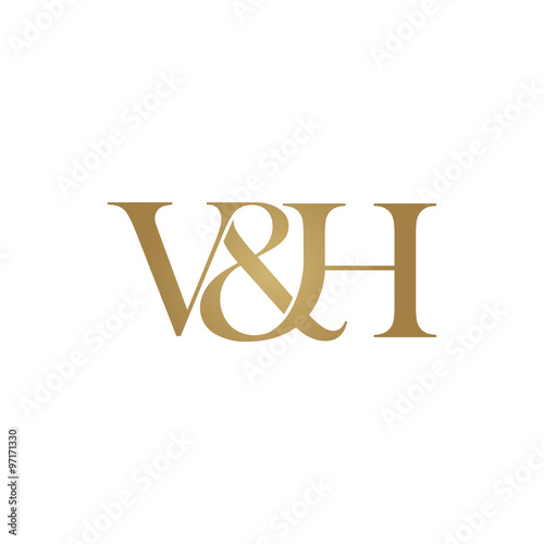 V&H Initial logo. Ampersand monogram logo