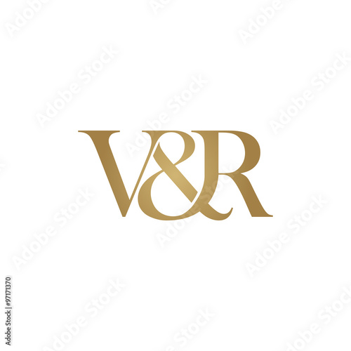 V&R Initial logo. Ampersand monogram logo