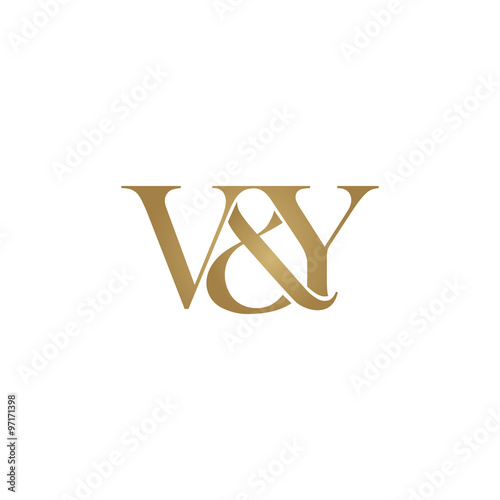 V&Y Initial logo. Ampersand monogram logo