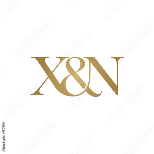 X&N Initial logo. Ampersand monogram logo