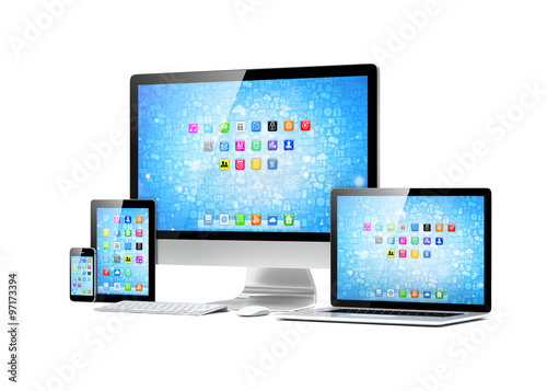 Ultimate web design, laptop, smartphone, tablet, computer, display