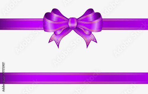 violet ribbon and bow