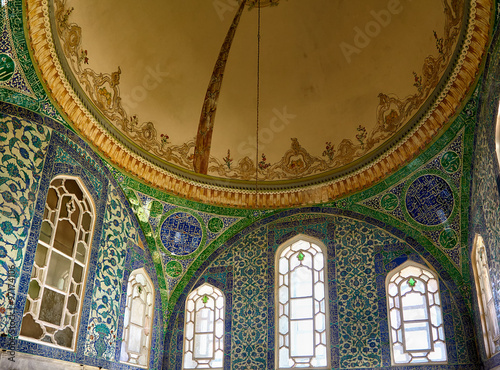 The interior decoration in Topkapi Palace, Istanbul, Turkey