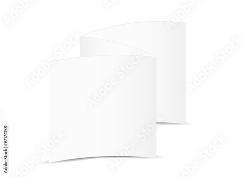 white blank folded paper
