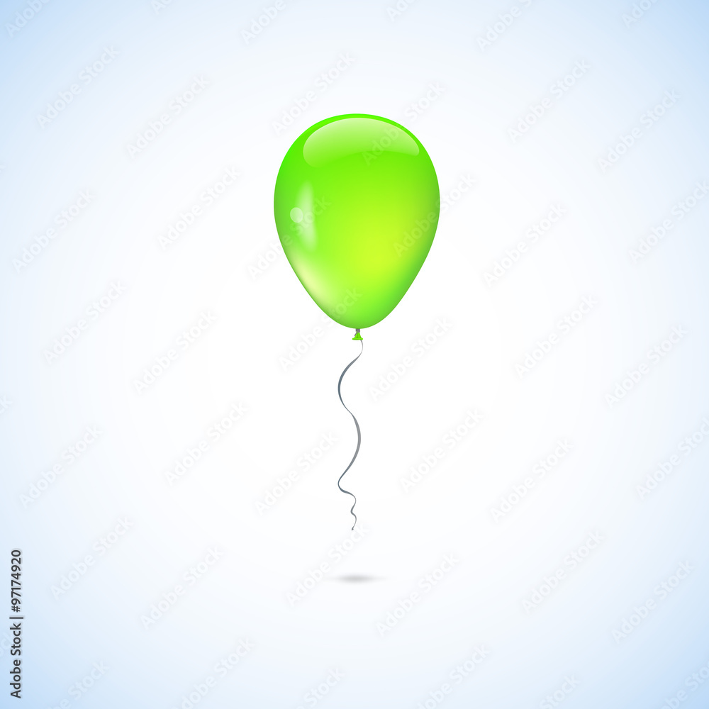 Green balloon isolated on white background Green balloon isolated on white background