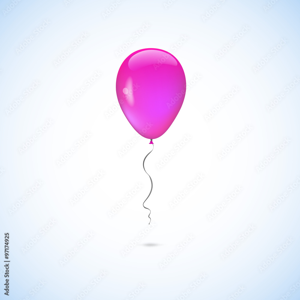 Pink balloon isolated on white background Pink balloon isolated on white background