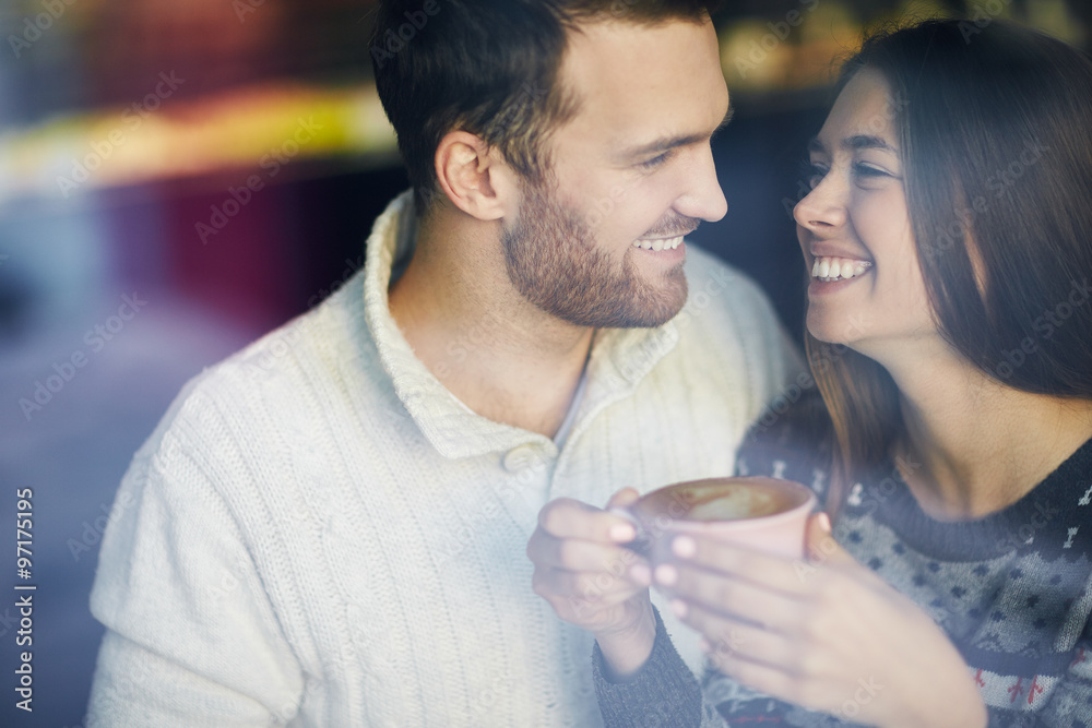 Amorous guy and girl