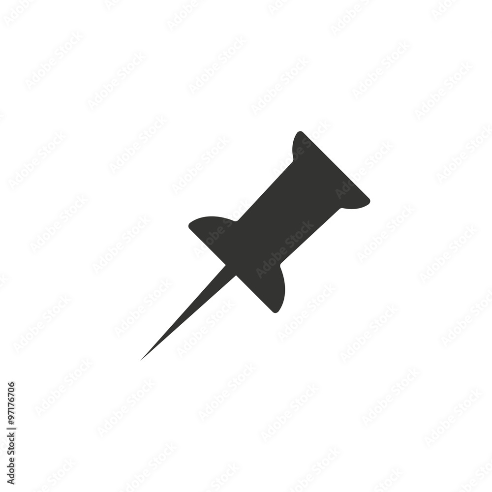 Pushpin icon. Pushpin icon.