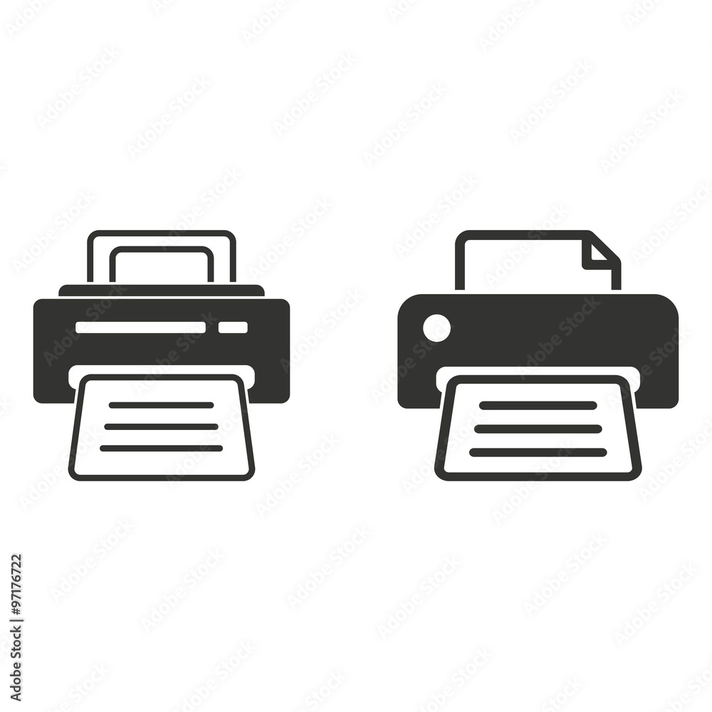 Printer icon. Printer icon.