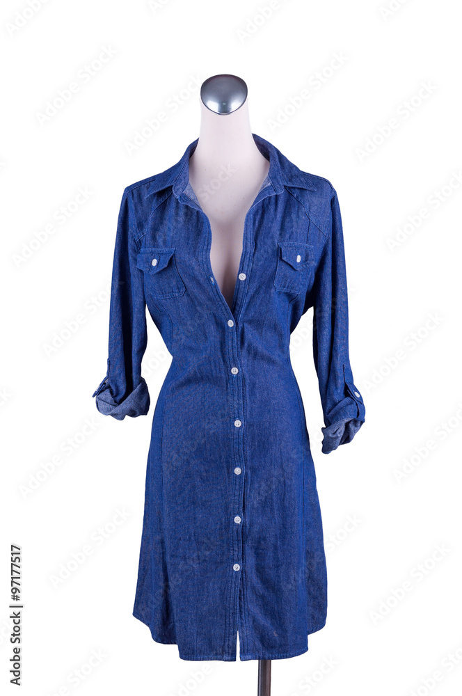 Women beautiful dress on mannequin on white background Women beautiful dress on mannequin on white background