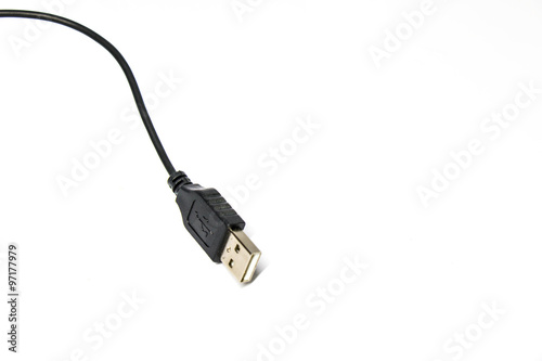 usb cable on white background