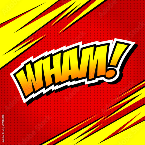 Wham! - Comic Speech Bubble, Cartoon 