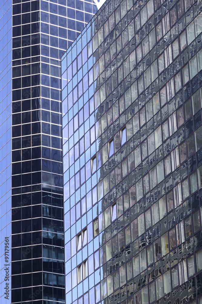 Obraz premium abstract image of modern office building facade with reflections