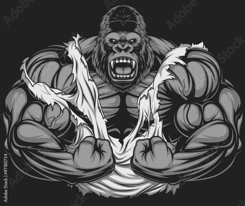 Terrible gorilla athlete