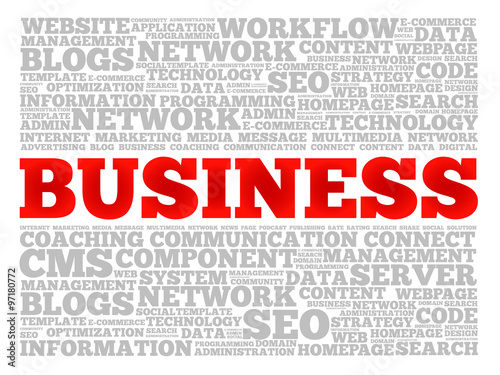 BUSINESS word cloud, business concept