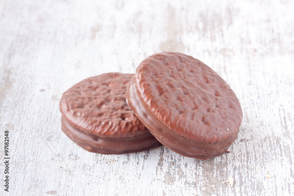 marshmallow sandwich with covered chocolate marshmallow sandwich with covered chocolate