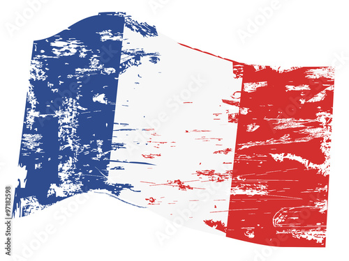 grungy french flag