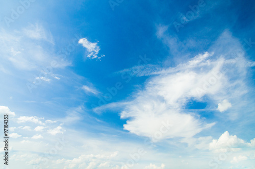 The blue sky with clouds  background