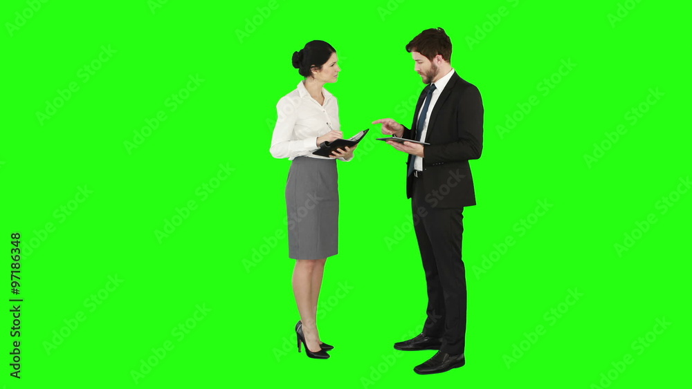 Business people talking together Business people talking together