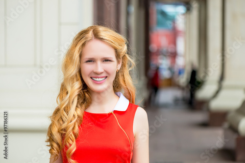 Horizontal portrait of a beautiful young woman with a beautiful Free Download Horizontal portrait of a beautiful young woman with a beautiful - GFXLoad