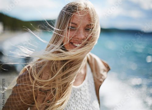 Woman at the seaside