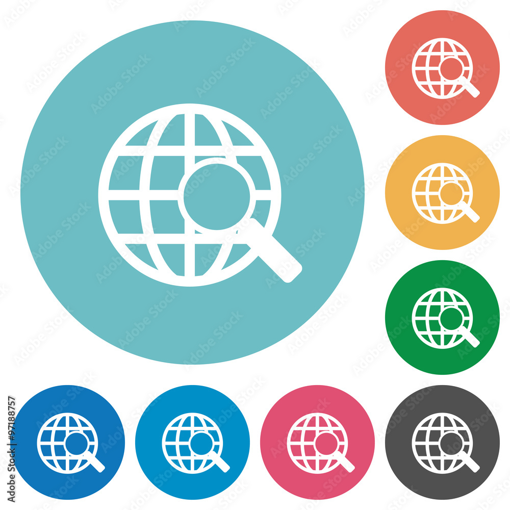 Flat web search icons Flat web search icons