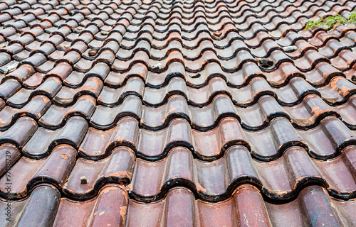 Old Tarnished Roof Tiles